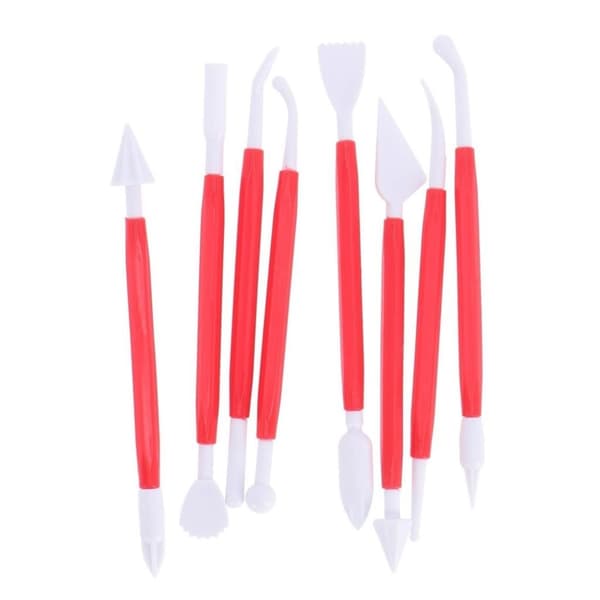 Patisse Modelleringsset 16 cm 8 delar Vit/Röd