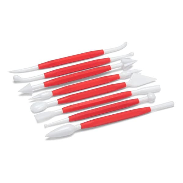 Patisse Modelleringsset 16 cm 8 delar Vit/Röd