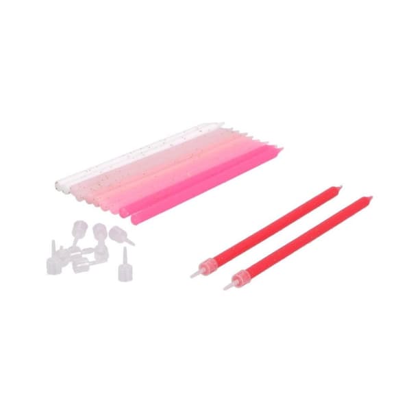 Patisse Fødselsdagslys 14 cm 12 Stykker Pink