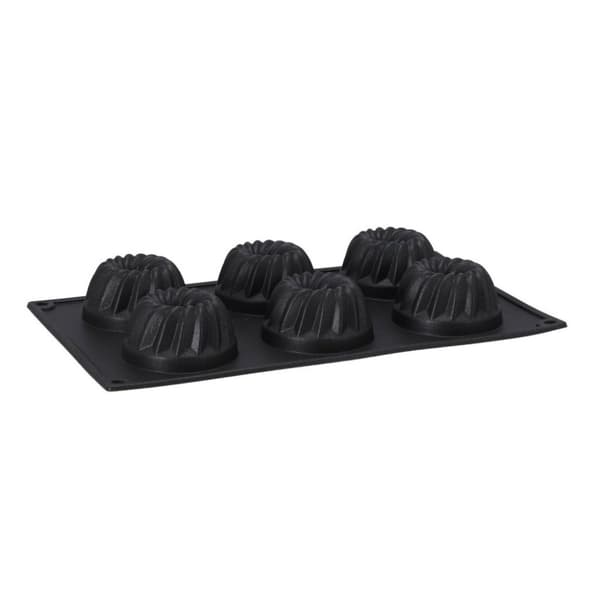 Patisse Mini Turban Form 6 Sektioner 29x17 cm Svart/Silikon