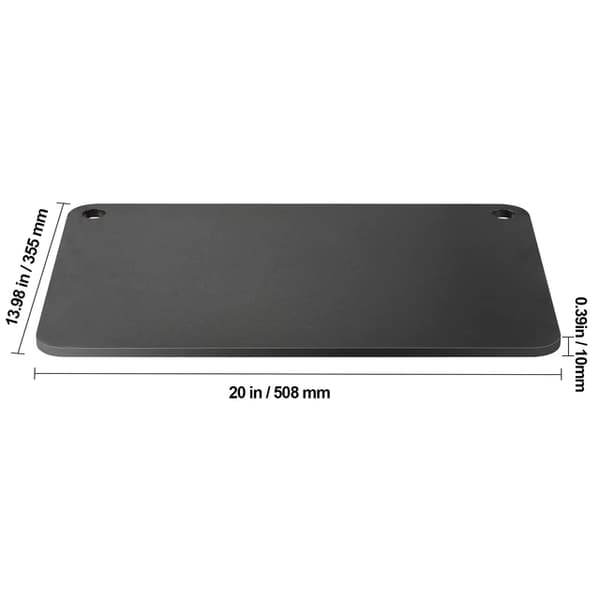 Pizza Stålplade, Multi-Størrelse, Forbehandlet Kulstofstål, 20 x 14 x 0,375 tommer
