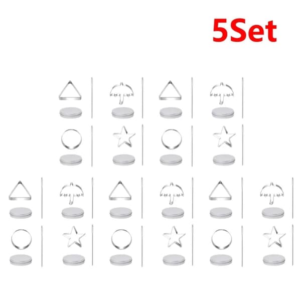 Sokerikeksimuotit, ruostumaton teräs, ympäristöystävällinen, erilaisia muotoja,5Set