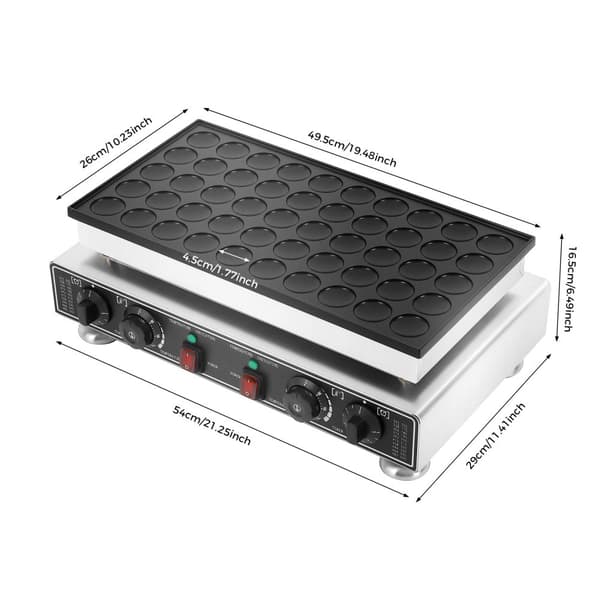 Frukostpannkaksmuffinsmaskin, 50-hålsdesign, sladdansluten elektrisk