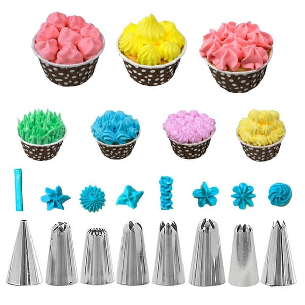 Tulle Set - 24 Sprinkles, Spiral Bag & amp; Kobling - Kageværktøj