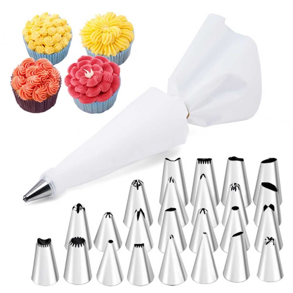 Tyllset - 24st Spritstyllar, Spritspåse & Koppling - Cake Tool