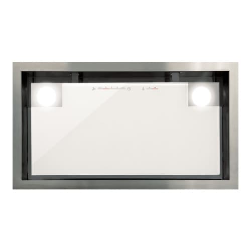 CATA GC DUAL WH 45 - huv - rostfritt stål/vitt glas