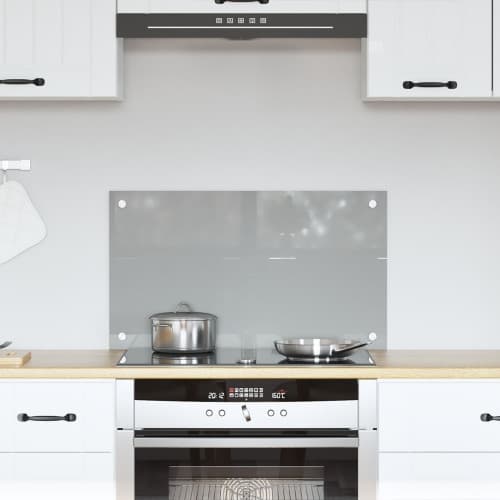 Kök Backsplash Ljusgrå 70x40x0,6 cm Härdat Glas