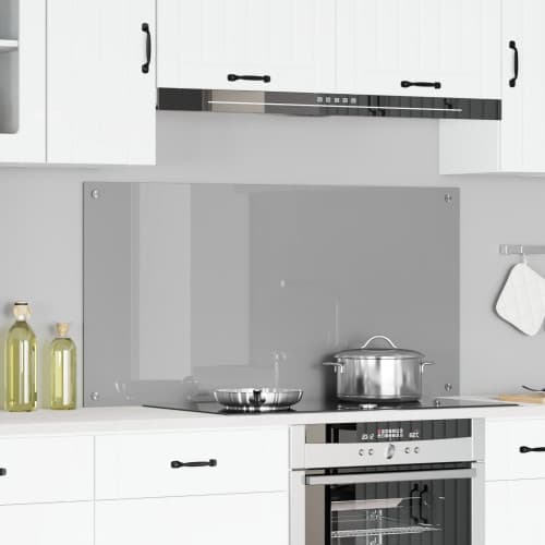 Köksplatta Ljusgrå 120x60x0,6 cm Härdat Glas
