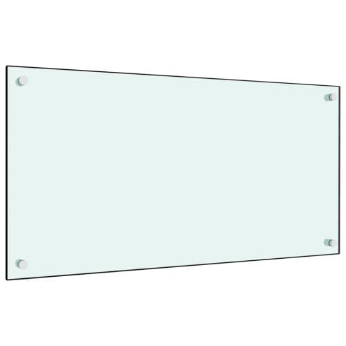 Stänkskydd vit 80x40 cm härdat glas