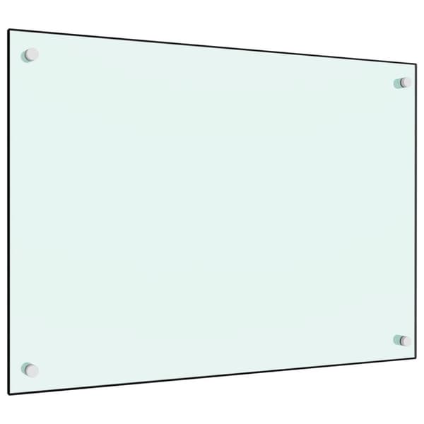Stänkskydd vit 70x50 cm härdat glas