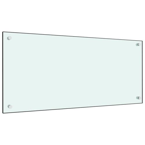 Stänkskydd vit 90x40 cm härdat glas