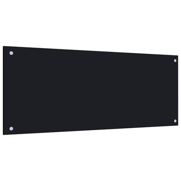 Stänkskydd svart 100x40 cm härdat glas