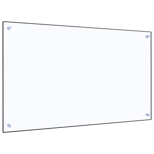 Stänkskydd transparent 100x60 cm härdat glas