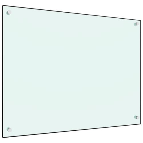 Stänkskydd vit 80x60 cm härdat glas
