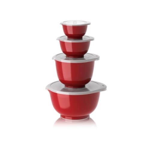 Rosti - Margrethe Bowls - Set of 4 + Lids (Red)