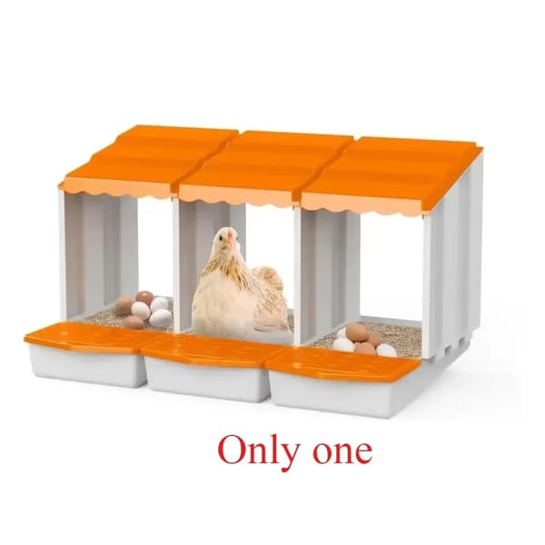 Kananpesälaatikko, turvallinen munien suoja, tilava muotoilu,oranssi 1BOX