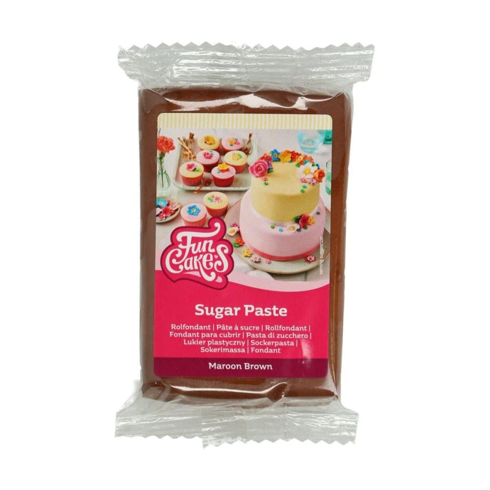 Maroon Brown Sockerpasta FunCakes 250 g
