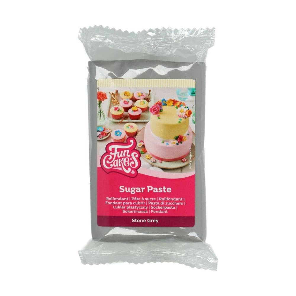 AZO-fri Stone Grey Sockerpasta FunCakes 250 g
