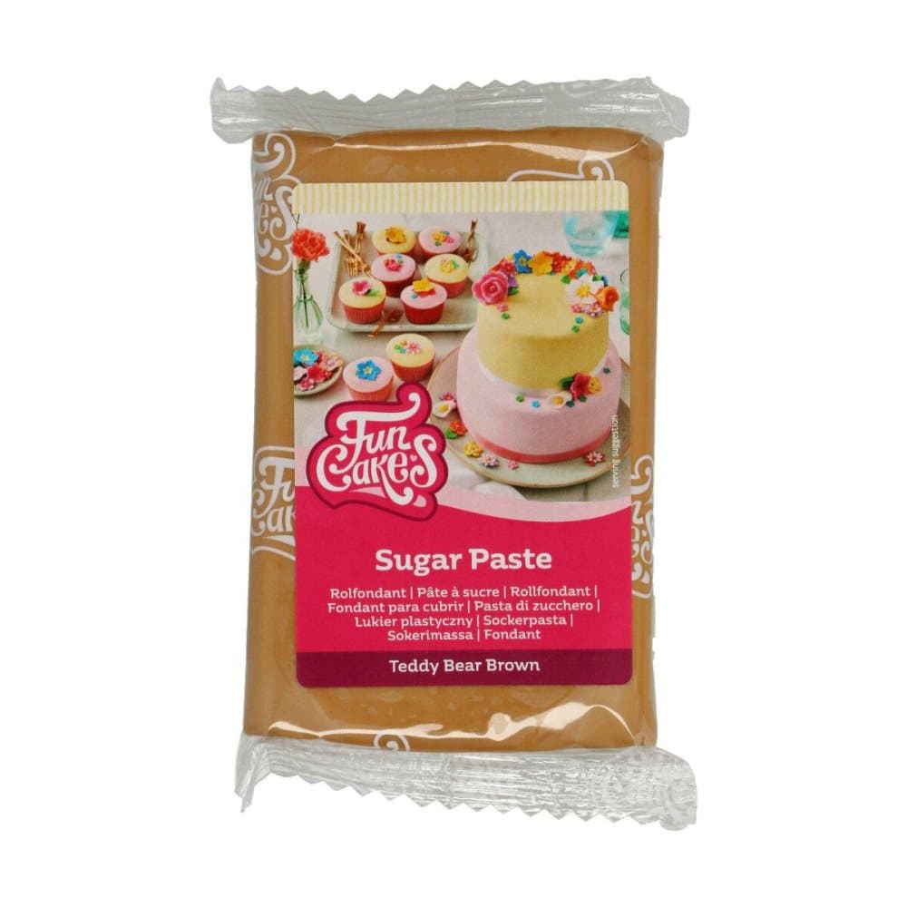 Teddy Bear Brown Sockerpasta FunCakes 250g
