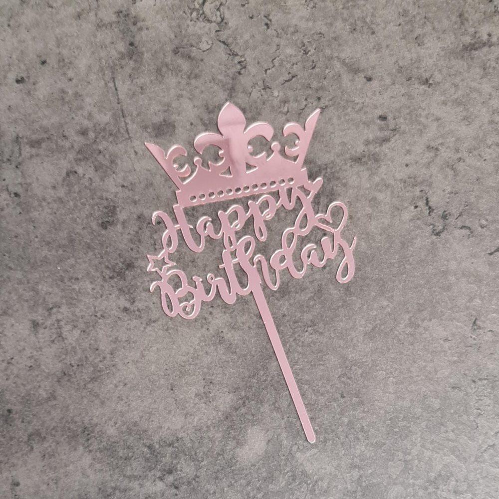 1st Happy Birthday Crown Cake Topper