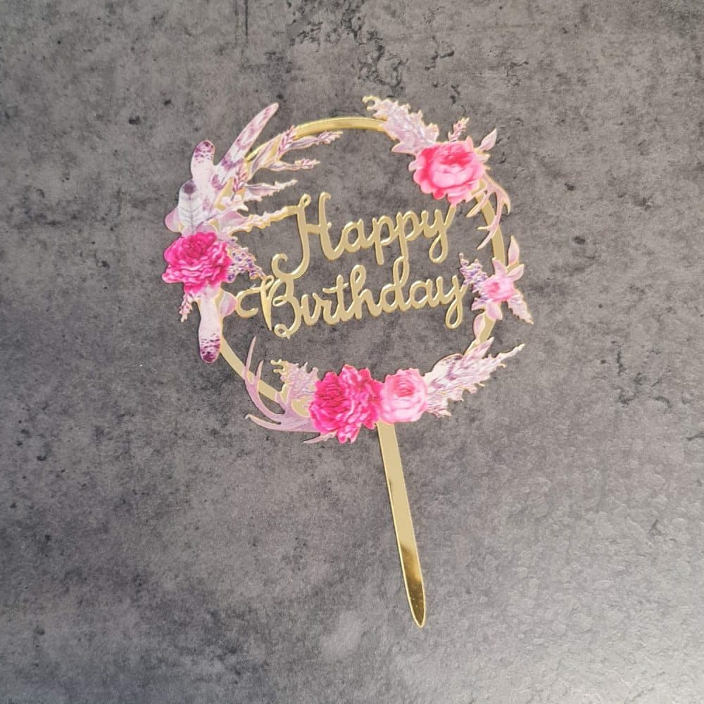 1st Happy Birthday Fjädrar Cake Topper