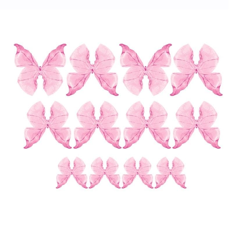 22st Pale Pink Shaded Ätbara Fjärilar Oblat