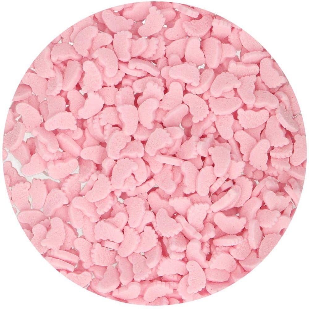 Bebisfötter Rosa Strössel 30g Funcakes