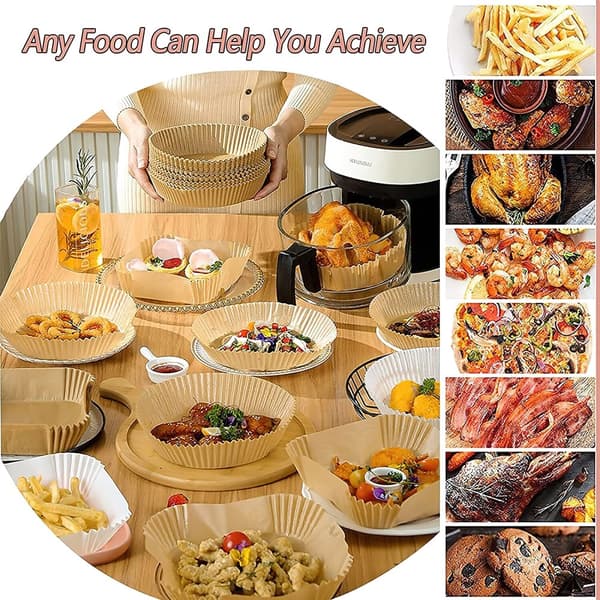 100pcs Air Fryer Disposable Paper Liner Non-Stick Pan Baking Papers