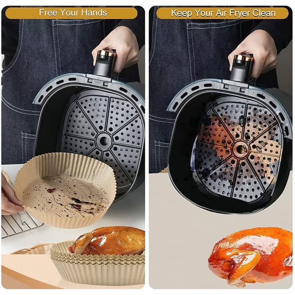 100pcs Air Fryer Disposable Paper Liner Non-Stick Pan Baking Papers