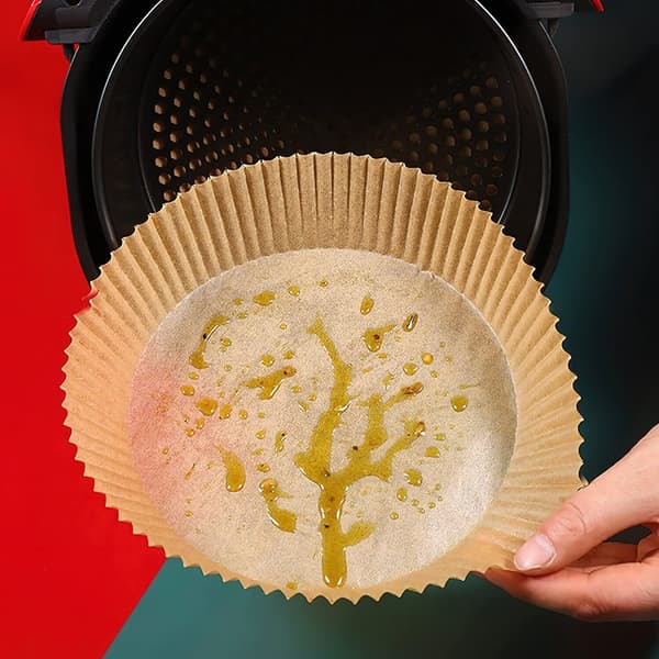 100 st Air Fryer Engångspapper- Non-Stick Bakplåtspapper