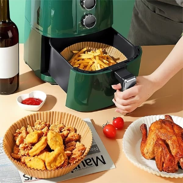 100 st Air Fryer Engångspapper- Non-Stick Bakplåtspapper