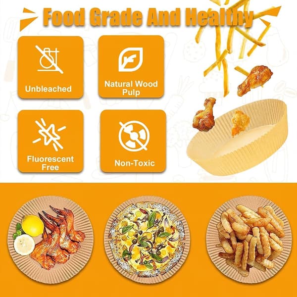 100pcs Air Fryer Disposable Paper Liner Non-Stick Pan Baking Papers