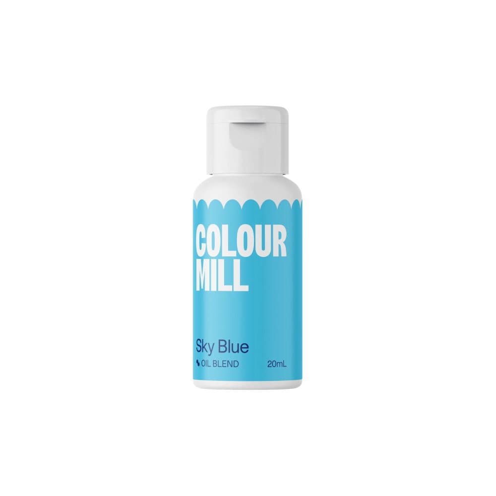 Sky Blue 20ml UTAN E171 Oljebaserad Ätbar Färg Colour Mill