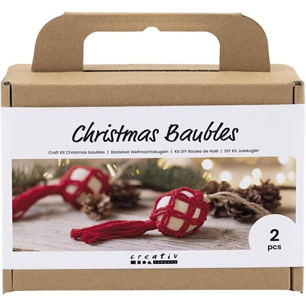 DIY Kit Julekuler - Makramé (977584)