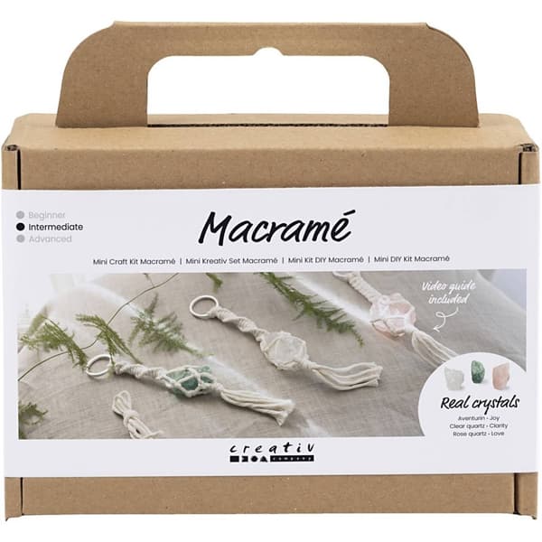 DIY Kit Minihåndverkssett - Makramé - Nøkkelringer (977727)