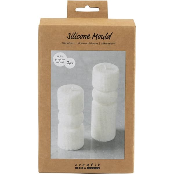 DIY Kit Silikonform - Ribbet sylinder med bue (371195)