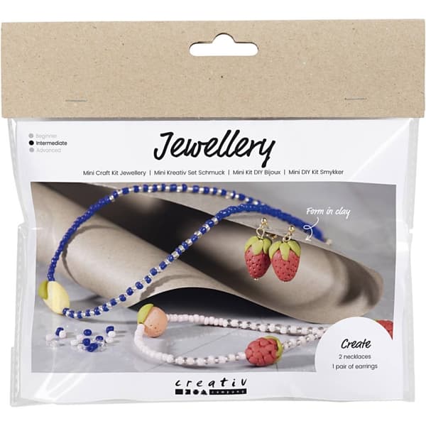DIY Kit Minipysselkit - Smycken - Halsband &amp; örhängen - Kungsblå (977725)
