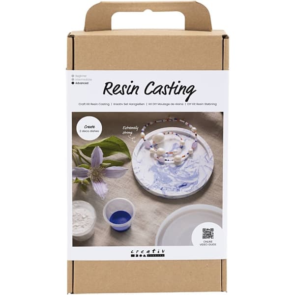 DIY Kit Craft Kit - Resin Casting - Rundt brett med marmorering (977687)
