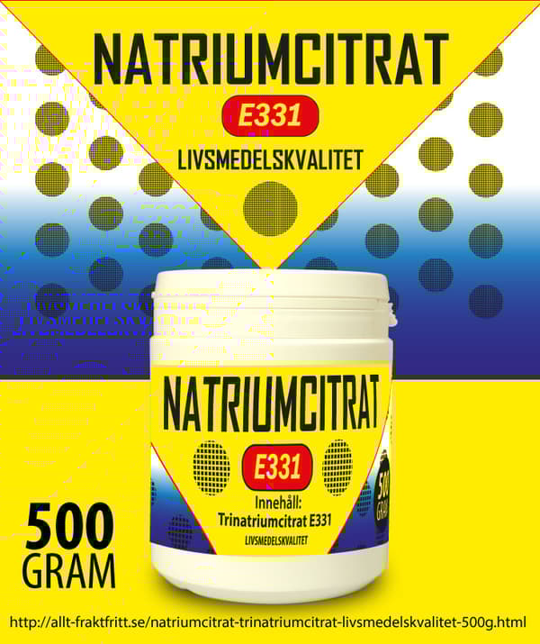 Natriumcitrat (Trinatriumcitrat) livsmedelskvalitet 500 g