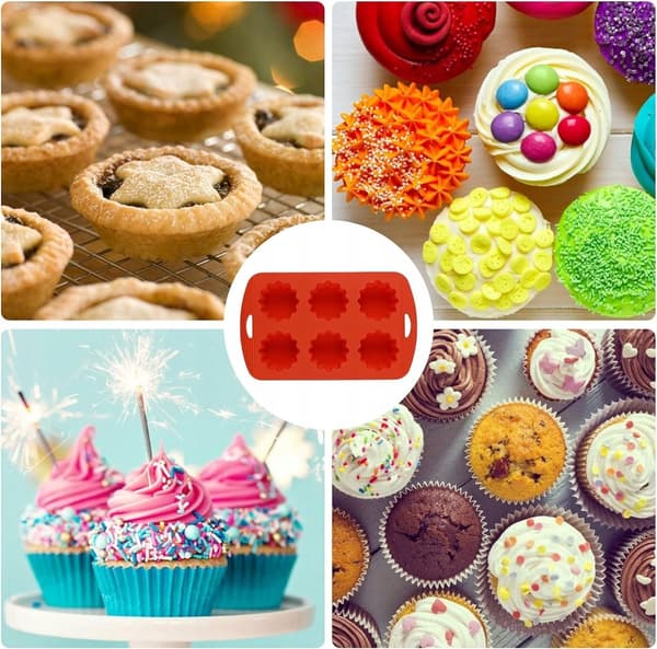 Silikone muffin cupcake form SÆT MED 3 FORM 18 cupcakes