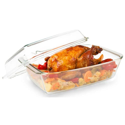 Ugnssäker glasform med lock 3,5 l