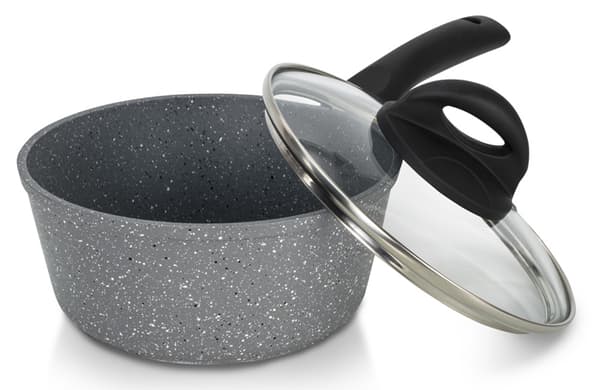 Kasserolle med keramisk belægning Stonite 16 cm + gratis låg