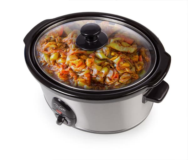 3,5 l slowcooker med stentøjsindsats og varmholdningsfunktion