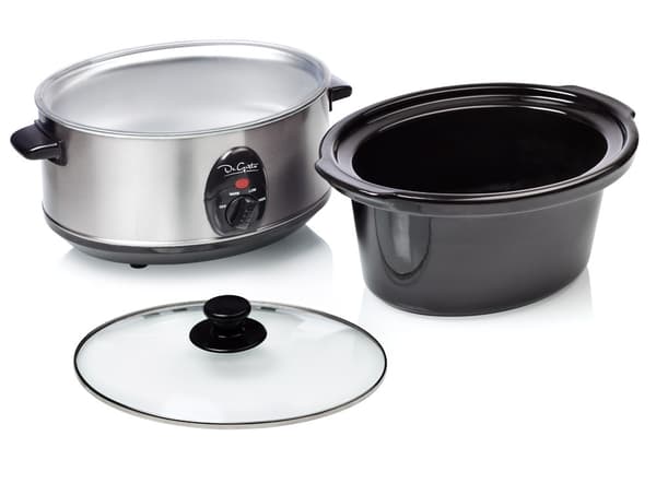 3,5 l slowcooker med stentøjsindsats og varmholdningsfunktion