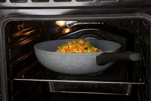 Stonitbelagt wok 30 cm med aftageligt håndtag