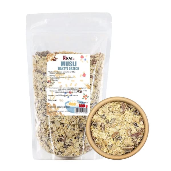 Saksanpähkinä-taatelimysli 500g