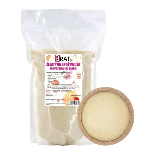 Syötävä liivate-sianliha 180 Bloom 1kg