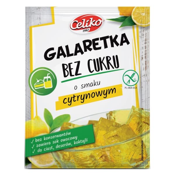 Sukkerfri, glutenfri citrongelé 14 g
