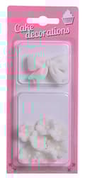 Miniatyrbild 2 av 2: Sockerblommor vita SMÖRKORV 7 st + rosetter 2 st blommor