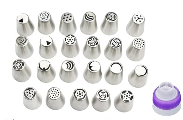 Ryska spetsar set med 23 + adapter + påsar